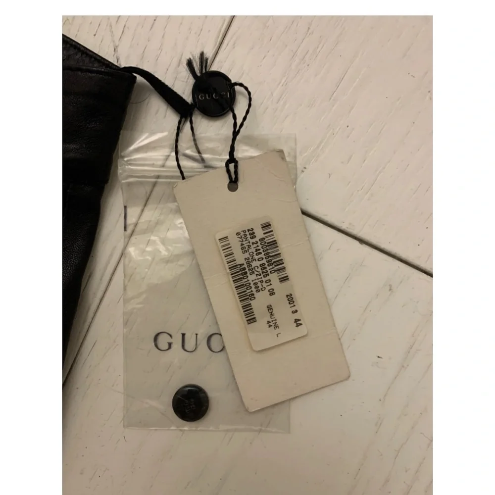 GUCCI TOM FORD F/W 2001 LEATHER ZIP PANTS - Picture 4 of 5